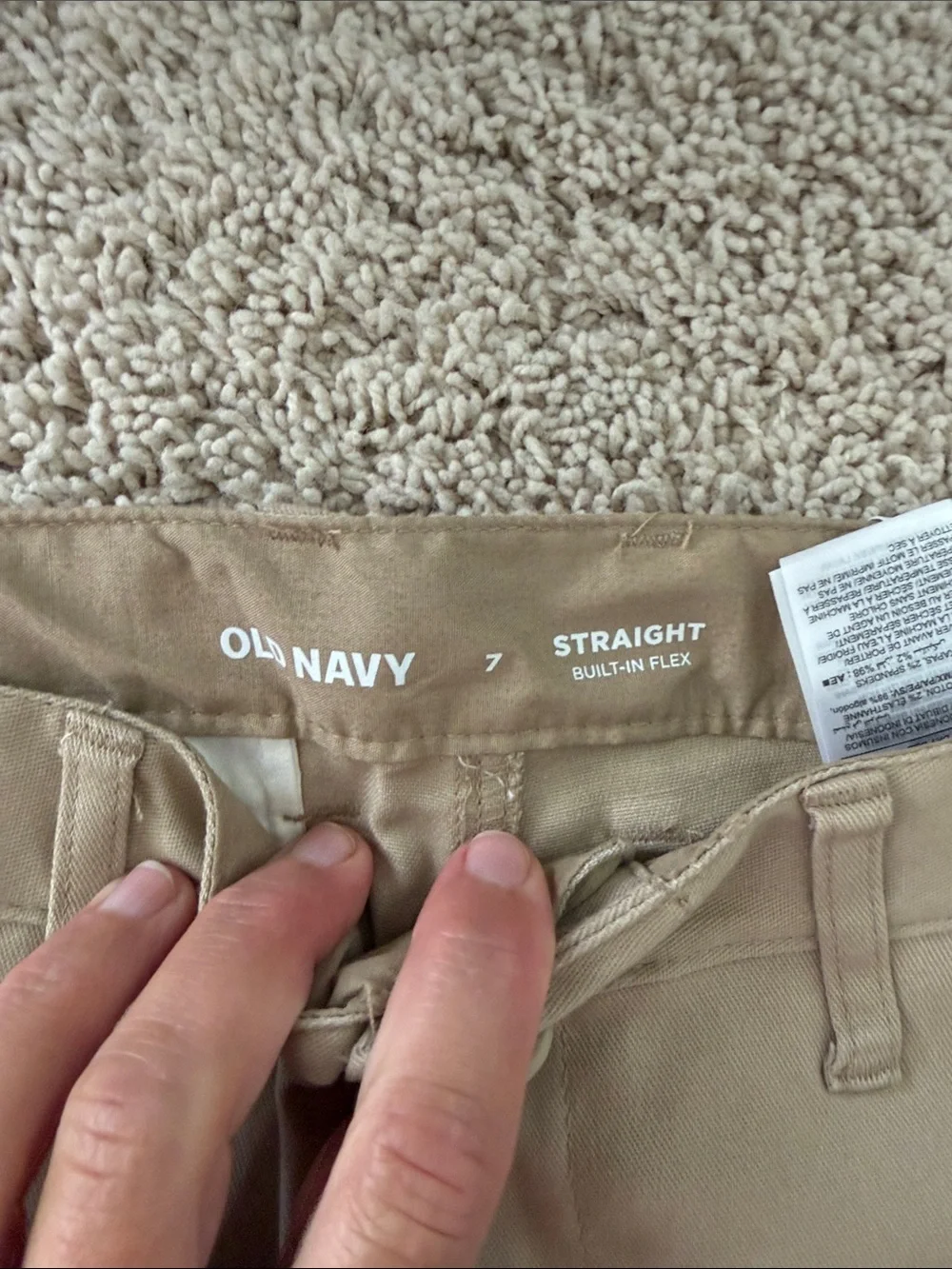 2 - NWT Old Navy boys Straight Leg Khakis Slacks Pants size 7